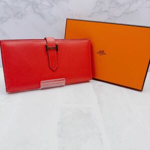 新品　エルメスベアンスフレ長財布　ローズジャイプール HERMES