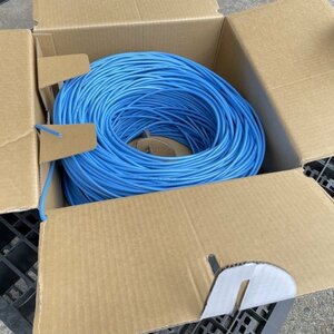 CAT6 UTP 4P TSUNET-1000E AWG24-4P LANケーブル 300ｍ 青 通信興行 【未使用 開封品】 ■K0044692