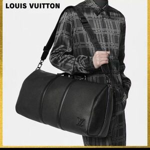 LOUIS VUITTON　キーポル バンドリエール 50 バッグ　ルイヴィトン　黒　ブラック　ボストンバッグ レザー 本革 