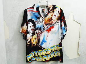 美品 WACKO MARIA THE TEXAS CHAINSAW MASSACRE S/S HAWAIIAN SHIRT ハワイアンシャツ アロハシャツ 悪魔のいけにえ S ワコマリア F