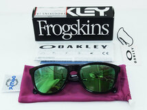 美品 OAKLEY FROGSKINS フロッグスキン サングラス ポリッシュブラック PRIZM JADE プリズムジェイド オークリー アジアンフィット_画像1