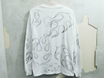 希少 美品 70枚限定 LOVE EAR ART L/S TEE 長袖 Tシャツ ロンT ロングスリーブ ファイヤーフレーム 白 ホワイト WHITE ラブイヤーアート F_画像2