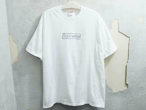 美品 XL サイズ Supreme KAWS Chalk Logo Tee Tシャツ カウズ チョークロゴ Box ボックスロゴ 白 ホワイト White シュプリーム F_画像1