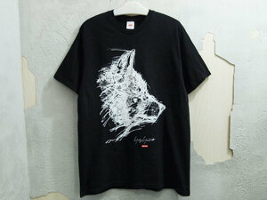 美品 L サイズ Supreme Yohji Yamamoto Scribble Wolf Tee Tシャツ ウルフ 黒 ブラック Black ヨウジヤマモト 山本耀司 シュプリーム F