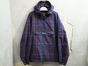 希少 XXL 定価31900円 極美品 24SS Supreme Cotton Utility Anorak アノラック ジャケット パーカー Plaid プレイド シュプリーム F