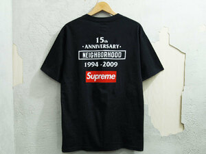 希少 Supreme NEIGHBORHOOD 15周年 記念 SUPREME / C-TEE SS Tシャツ Box Logo ボックスロゴ 黒 ブラック L シュプリーム ネイバーフッド F