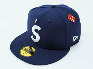 新品 24SS Supreme Gold Cross S Logo New Era ニューエラ キャップ Cap Sロゴ クロス ネイビー Navy 紺 7 5/8 60.6cm シュプリーム F