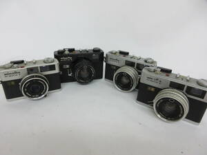 (1-49)MINOLTA/ミノルタ HI-MATIC E/HI-MATIC F ジャンクカメラ4台まとめて