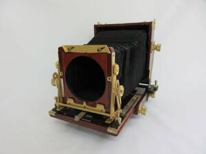 (2-8)木製 大判フィルムカメラ 蛇腹カメラ 4×5 チェリーウッド