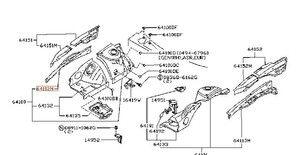 日産 純正 S15 シルビア ノーマル フードレッジ アッパー 右 右側 運転席側　新品未使用　【CP1136】(7733)