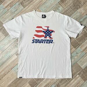 STARTER スターター Tシャツ 星条旗 アメリカ 国旗 白 XL
