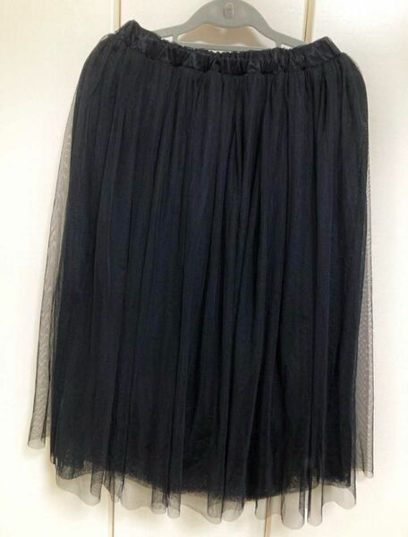 チュールスカート　黒　Lサイズ