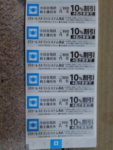 ジローレストランシステム■10%割引券■6枚　*小田急電鉄株主優待券 *有効期限：2024年11月30日まで .