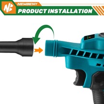 ■新入荷■ミニブロワー エアダスター マキタ互換 18V バッテリー 対応 Makita コードレス ブロワ 充電式 小型 ブロアー 電動 工具 掃除機_画像6