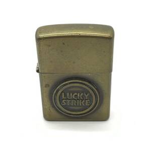 ZIPPO ジッポー ライター 喫煙具 LUCKY STRIKE ゴールド系 ヴィンテージ 動作未確認 ライター 管理HS20191