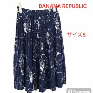 BANANA REPUBLIC バナナリパブリック 花柄 プリーツ スカート