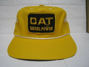 当時物 未使用 CAT Caterpillar キャタピラー キャップ 帽子 L 東京製 非売品 メッシュ 昭和物