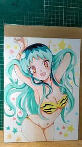  Urusei Yatsura Ram Chan same person hand-drawn illustrations original picture autograph 