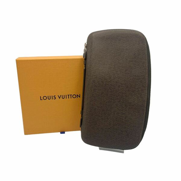 【美品】ルイヴィトン LOUIS VUITTON M30658 タイガ オーガナイザー アトール トラベルケース 長財布 グリズリ レザー ブラウン