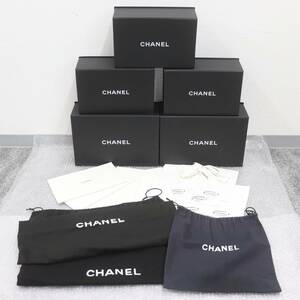 ITS5MKSIWDWK 即決 本物 CHANEL シャネル マグネット 空箱 ボックス BOX 黒 ブラック 収納 インテリア 5個セット リボン 保存袋