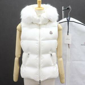 IT5O9NH1F5QS 即決 本物 国内正規品 美品 MONCLER モンクレール ダウンベスト ガリヌール I20931A00163 レディース ホワイト サイズ1