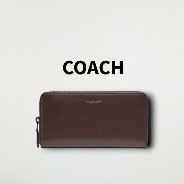 コーチ COACH 正規品　新品　送料無料　アウトレット メンズ 財布 ラウンドジップ長財布