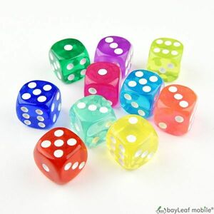  rhinoceros koro.... dice 6 surface acrylic fiber 16mm clear colorful cube body board game . six miscellaneous goods toy 