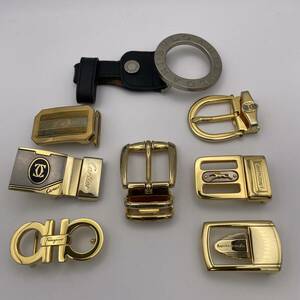 8 piece summarize belt buckle set BVLGARY Cartier Ferragamo Bally other several brand contains 