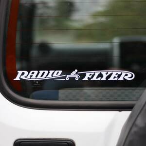 RADIO FLYER　カッティング ステッカー　ラジオフライヤー 白　ホワイト