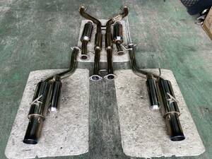  rare Z33 V35 GP sport EXAS EVO Tune muffler all stain titanium tail Power Chamber central pipe full set VQ35 GP SPORTS