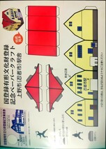 ペーパークラフト(伊賀鉄道.国登録有形文化財登録記念乗車券付き。小田拱橋と上野市駅舎)島原鉄道.南島原駅旧駅舎、乗車券と入場券付き。)_画像2