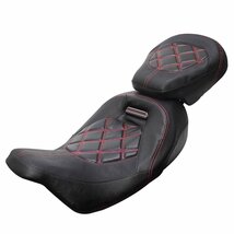 送料無料.. ハーレー ツーリング ロード キング CVO リミテッド ストリート.. 09-23 フロント リア シート レッド Touring-Seat-09 新品_画像2