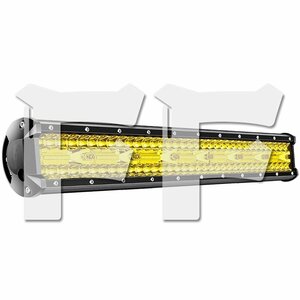 送料無料.. 20インチ LED ワークライト 作業灯 420W イエロー 1個 照明 トラック SUV ボート 建設機械 工事現場 12V/24V兼用 SM420W 新品