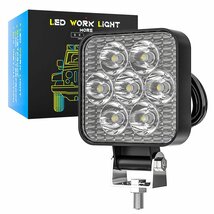 送料無料.. 21W LED 作業灯 ワークライト ホワイト 6500K 12V/24V トラック UTV ATV ボート 建築機械 道路照明 工事現場 多用途 汎用 8個_画像6