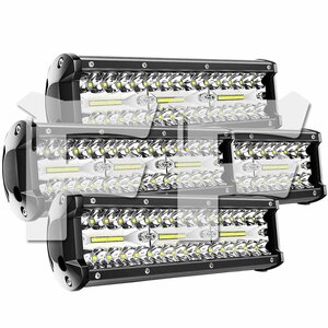 送料無料.. 9インチ LED ワークライト 作業灯 180W 6500K ホワイト 照明 トラック SUV ボート 建設機械 12V/24V兼用 SM180W 4個 新品