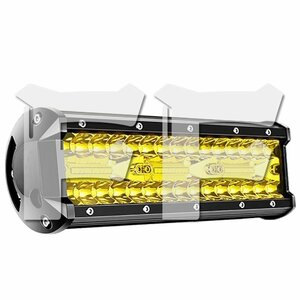 9インチ LED ワークライト 作業灯 180W 1個 イエロー 12V/24V兼用 照明 トラック SUV ボート 建設機械 工事現場 SM180W 新品