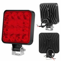 48W LED ワークライト 作業灯 カラー:レッド 12V トラック UTV ATV トレーラー ボート 4X4 建築機械 道路照明 工事現場 8個_画像7