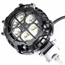 LED ワークライト 作業灯 3インチ 30W 2000LM ホワイト/ブルー スッポトライト ライトカバー付 12V/24V オートバイ SUV 2個_画像4