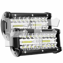 送料無料.. 7インチ LED ワークライト 作業灯 120W 6500K ホワイト 照明 トラック SUV ボート 建設機械 12V/24V兼用 SM120W 2個 新品_画像1