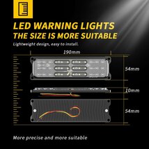 送料無料.. 72W サイド マーカー ブルー/ホワイト/レッド ストロボ LED ライト マーカー 警告灯 ランプ グリル マーカー トラック 汎用_画像4