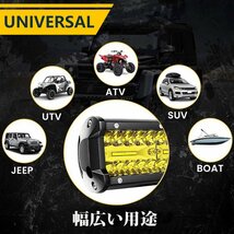 送料無料.. 9インチ LED ワークライト 作業灯 180W イエロー 照明 トラック SUV ボート 建設機械 工事現場 漁業用 12V/24V SM180W 1個 新品_画像8