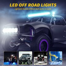 送料無料.. 21W LED 作業灯 ワークライト ホワイト 6500K 12V/24V トラック UTV ATV ボート 建築機械 道路照明 工事現場 多用途 汎用 8個_画像7