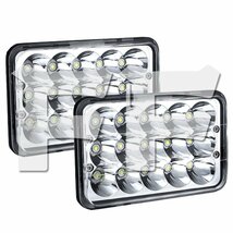 送料無料.. 4x6 LED ヘッドライト H4ソケット Hi/Low H4656 H4651 H4652 H466 H6545 ピータービルト・ケンワース・トラック 6P 2個_画像1