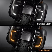 送料無料.. ハーレー ツーリング ロードグライド ストリートグライド.. 14-23 LED ランニング ウィンカー フェアリンググリル LFLGL-A 新品_画像5