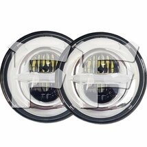 JEEP JK TJ LJ ジムニー ハマーH2 トヨタ DOT認定品 LED ヘッドライト 7インチ HI.Low切替式.DRL.ウインカー 2個 MS-1079D 新品_画像1