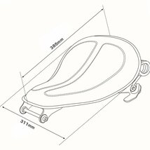 送料無料.. オートバイ ハーレー XL883 1200 2010-2022 ソロシート ベースプレート スプリング ブラケット シート HL-Seat-Y 新品_画像5