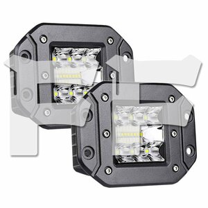 5インチ 埋込式 39W SUV 4x4 UTV ボートカー LED オフロードライト ドライビングライト 6500K 12V/24V兼用 QRS39W 2個 新品