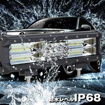 送料無料.. 20インチ LED ワークライト 作業灯 288W ホワイト SUV ATV ボート JEEP 車幅灯 建設機械 照明 12V/24V 20C-288W 2個 新品_画像4