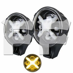  free shipping.. 6 -inch LED working light working light searchlight car out light JEEP SUV white 6500K lighting ring color : yellow / yellow X-WL 2 piece new goods 