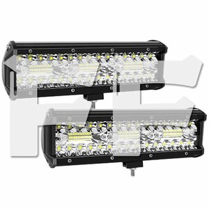 9インチ LED ワークライト 作業灯 180W 6500K ホワイト 照明 トラック SUV ボート 建設機械 12V/24V兼用 SM180W 2個 新品